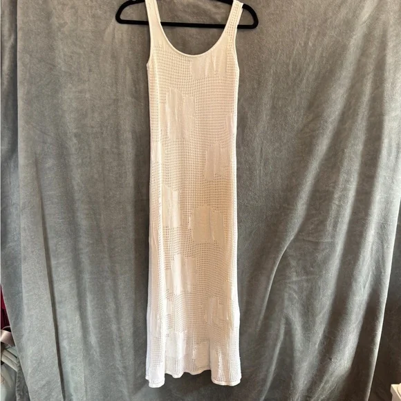 Z Supply White Crochet Tank Maxi Dress - Small - Picture 5 of 9